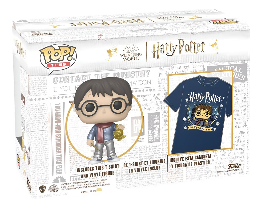 Funko Pop & Tee Harry Potter Navidad Playera Talla L Coleccionable