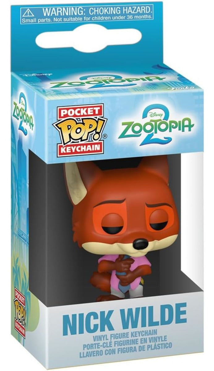 Funko Pop! Keychain: Zootopia 2 - Nick Wilde Marrón