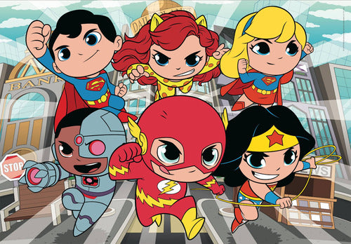 Rompecabezas Flash Superman Mujer Maravilla 104pz Clementoni