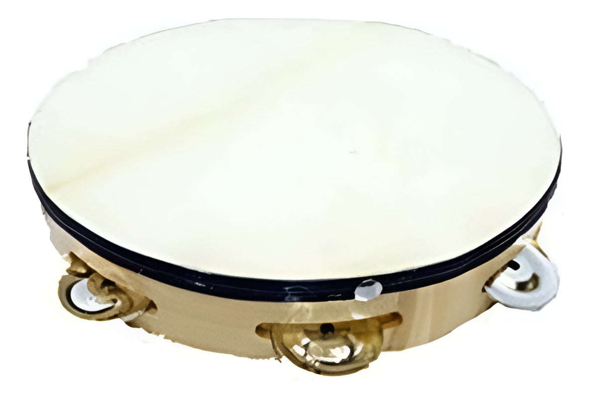 I015 Pandero #7 Infantil Sencillo Madera Cuero 17 Cm Educar