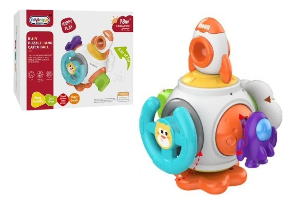 Juego Para Bebé Cohete Espacial Montessori 6 En 1