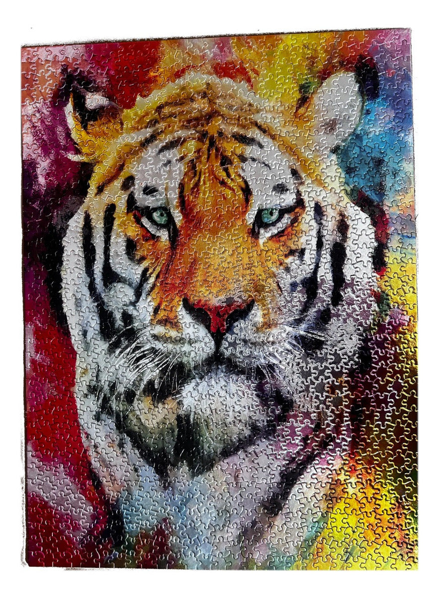 Rompecabezas Tigre Safari Vibrante Metal Ki Puzzles 1000 Pzs