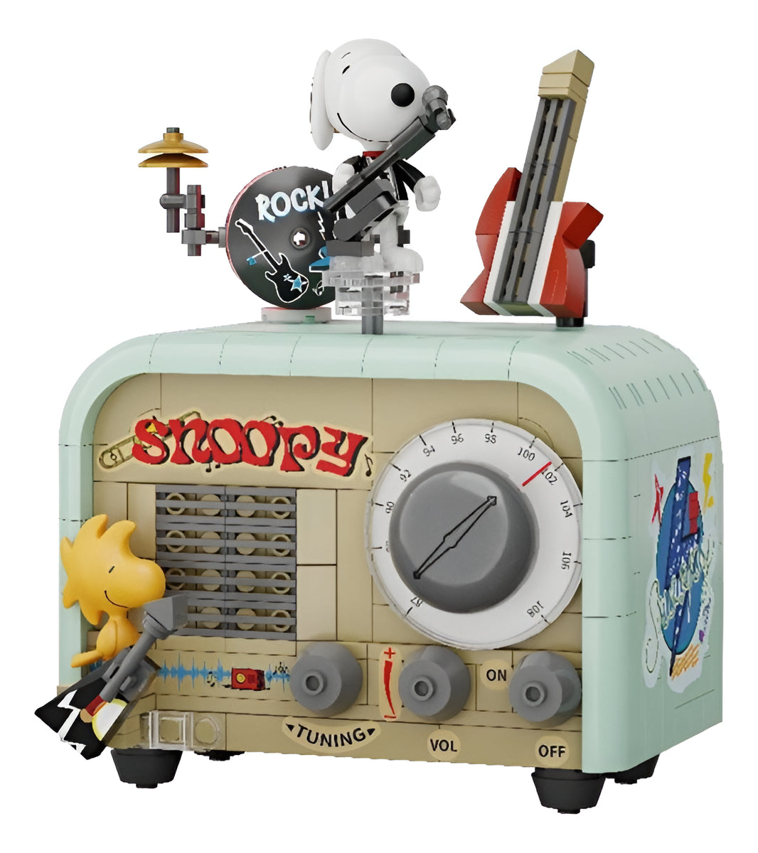 Juego De Construcción Pantasy Snoopy Retro Time Series Radio