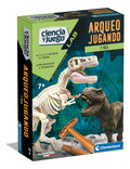 Juego De Arqueologia Figura T-rex Excava Clementoni Dinosaur Cantidad De Piezas 9