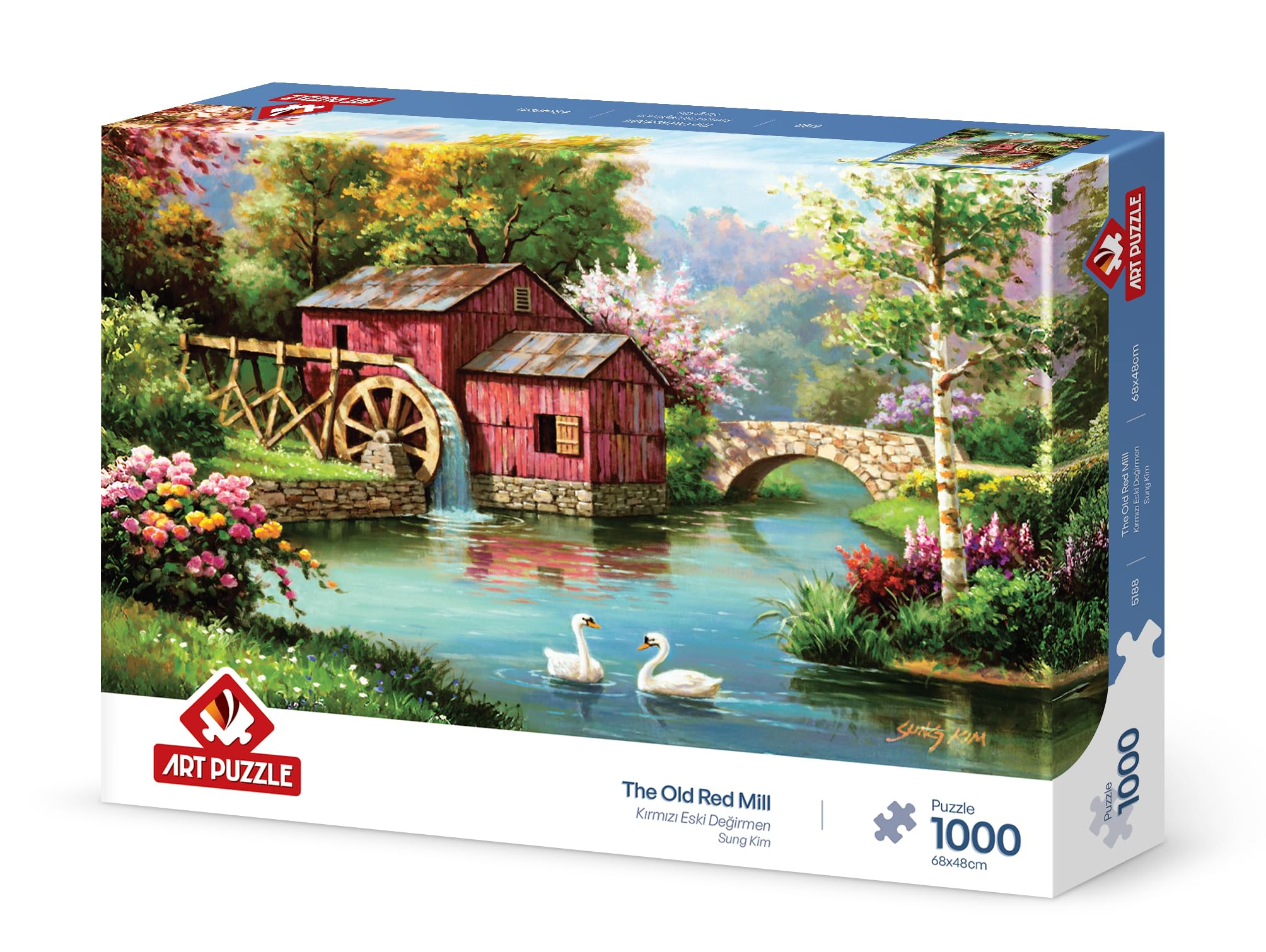 Art Puzzle El Viejo Molino rojo 1000 piezas