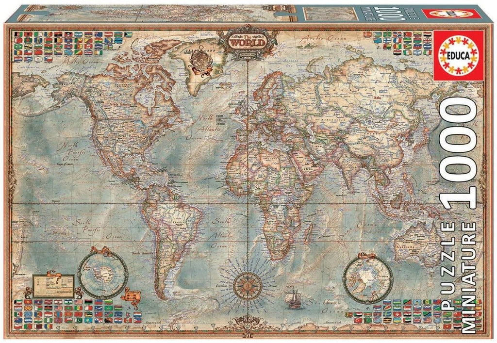 16764 Mapa Político Miniatura Rompecabezas 1000 Piezas Educa