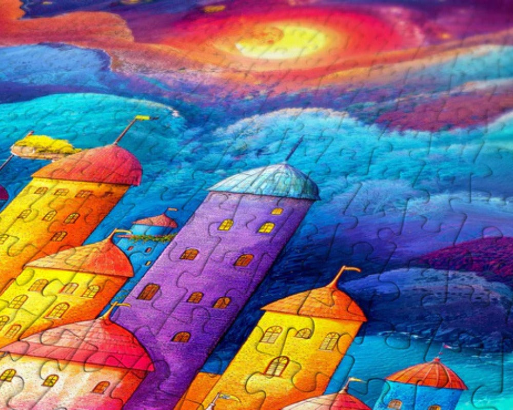 Castillo Entre Nubes 1000 Piezas Marca Enjoy Puzzle