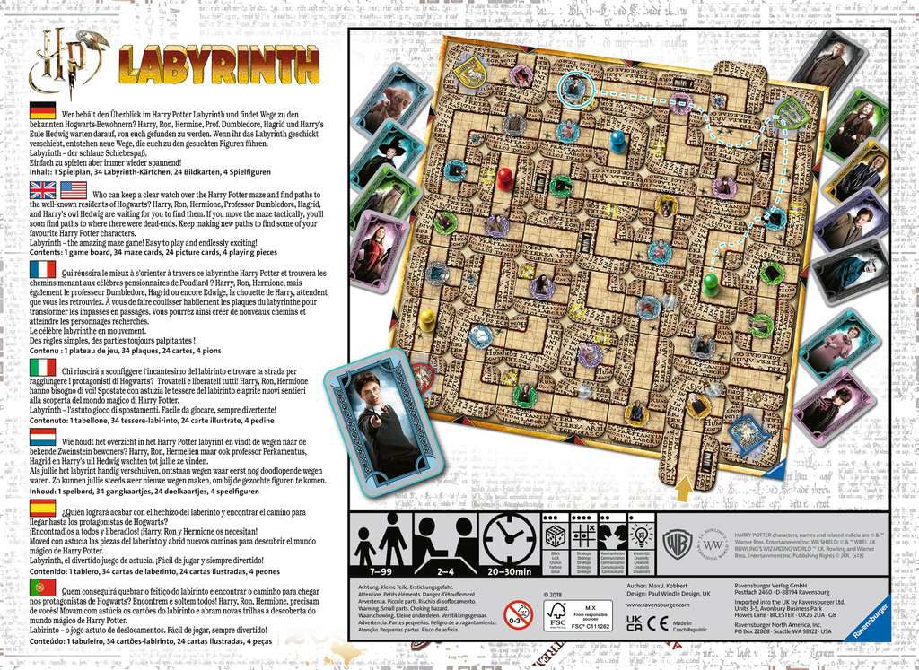 Juego De Mesa Familiar Laberinto Harry Potter Ravensburger