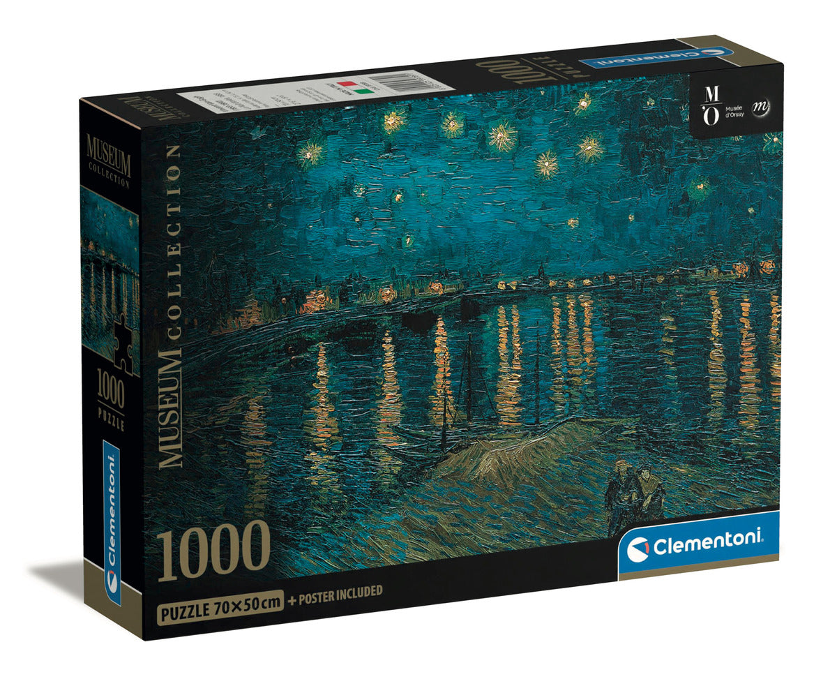 Rompecabeza Noche Estrellada Rodano Van Gogh 1000 Clementoni
