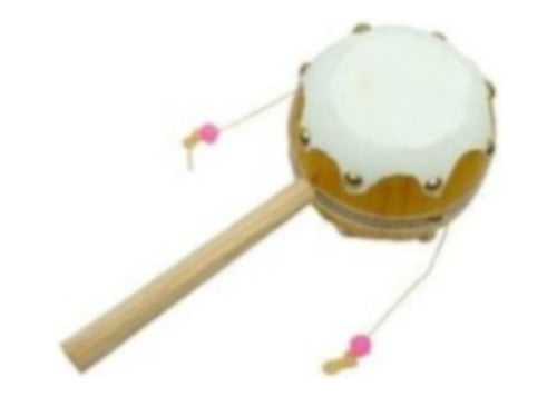 I019 Tamborín Infantil Taka Taka Madera Piel 17 Cm Musical