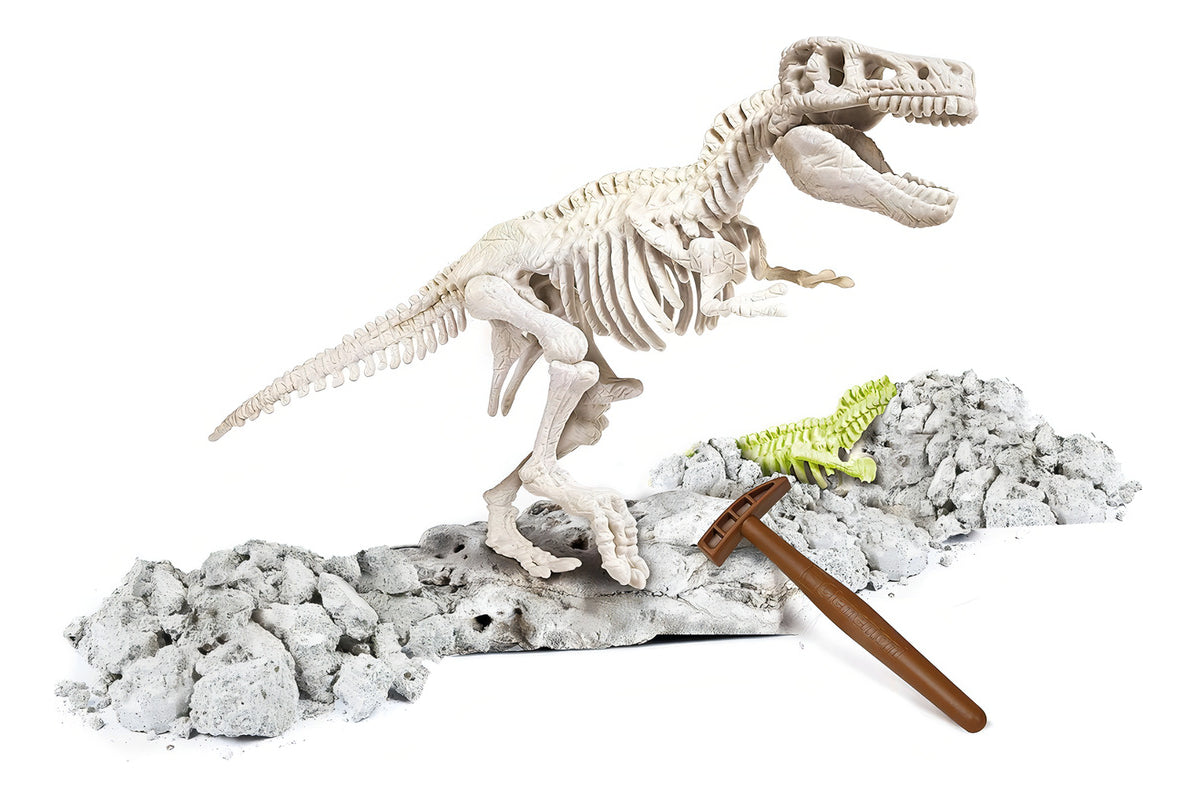 Juego De Excavación T-rex Brilla En La Obscuridad Clementoni
