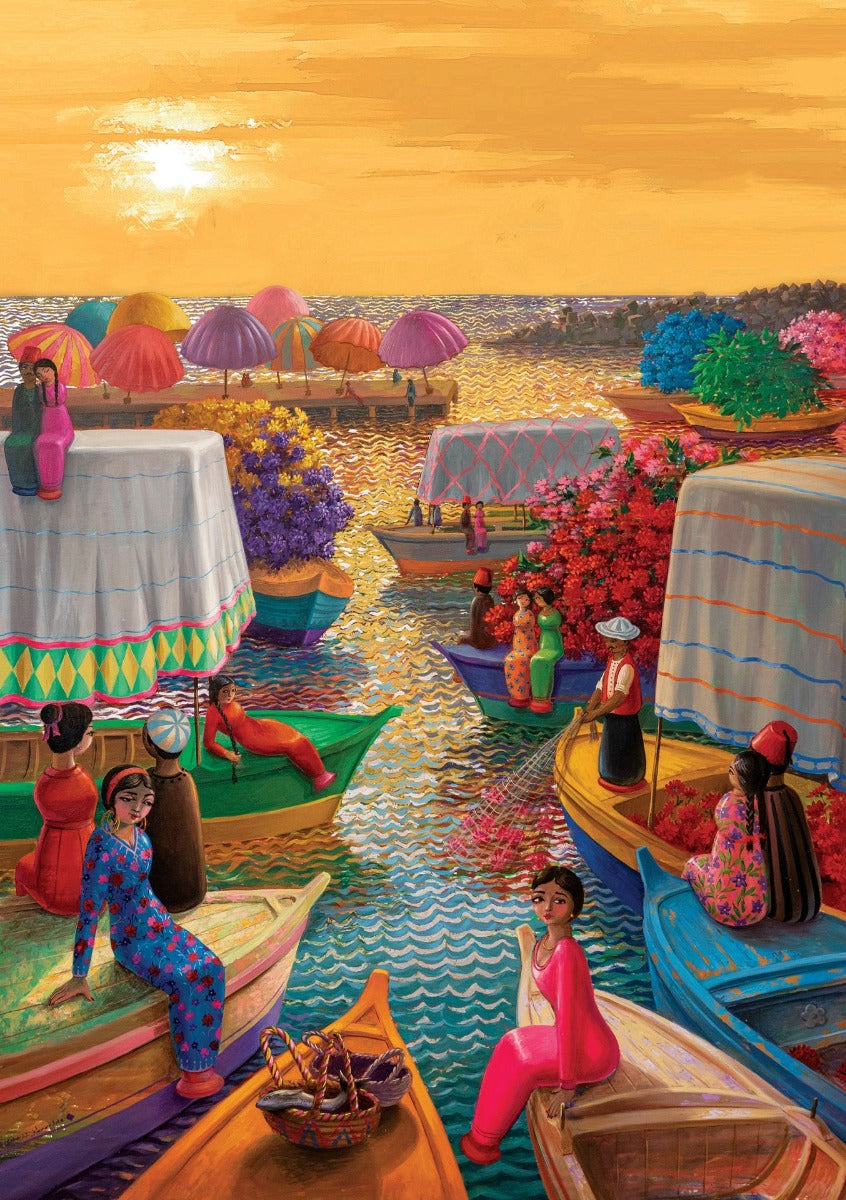 Flower Harbor Rompecabezas Art Puzzle 1000 Piezas 5238
