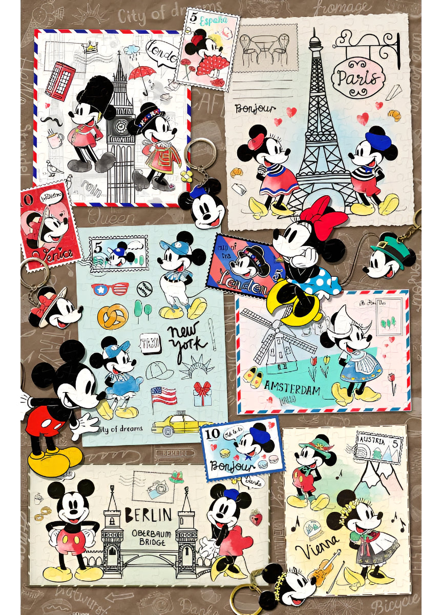 Rompecabezas Mickey Y Minnie De Viaje 600 Piezas De Plástico