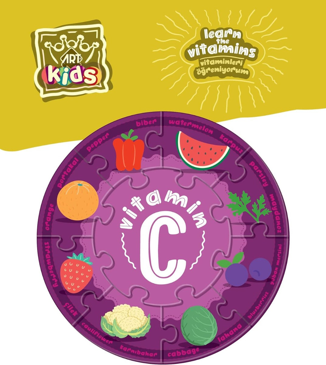 Art Kids Juego Educativo Preescolar Aprenda Las Vitaminas