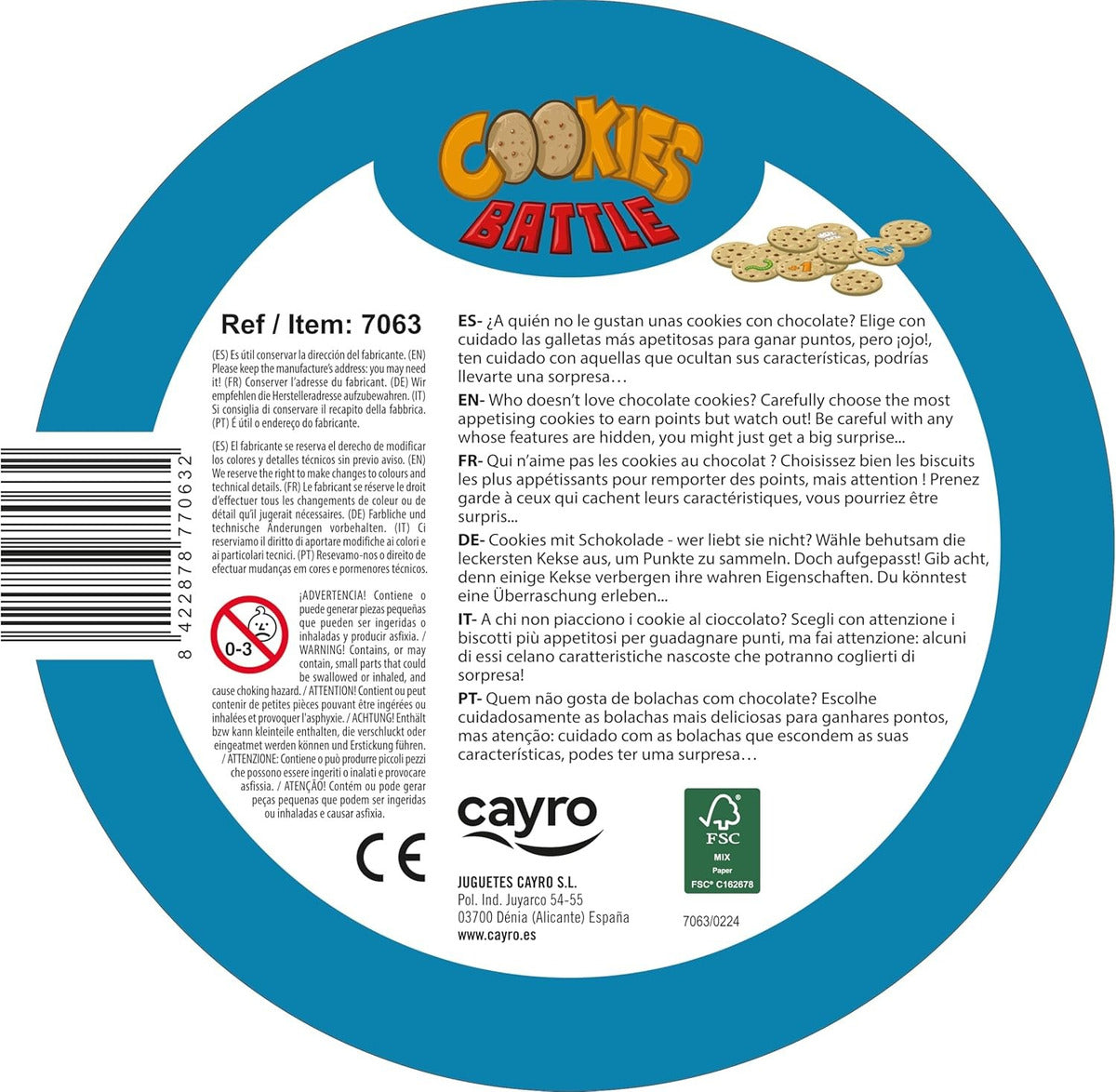 Cookies Battle En Español Juego De Mesa Cayro