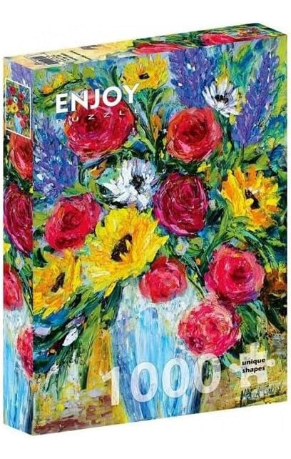 Jarrón Con Flores Rompecabezas 1000 Piezas Enjoy Puzzle