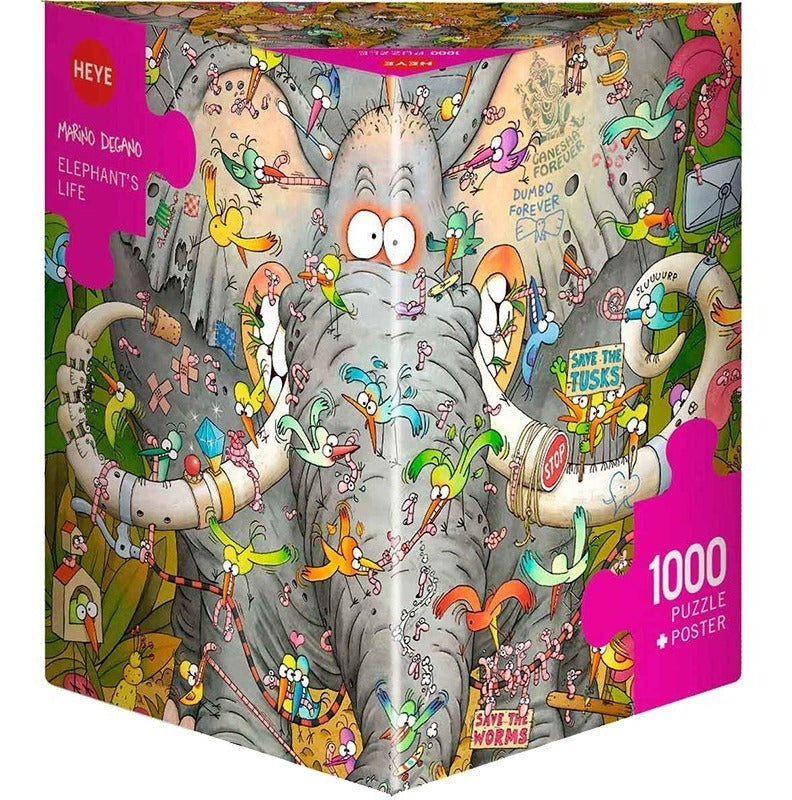 Heye 29921 Rompecabezas Degano Vida De Elefante 1000 Piezas 14+