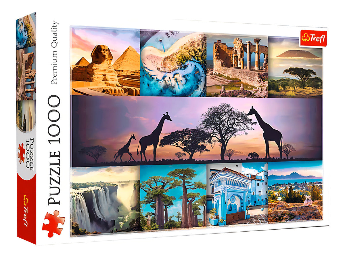 Trefl Rompecabezas De 1000 Piezas Collage Lugares De África