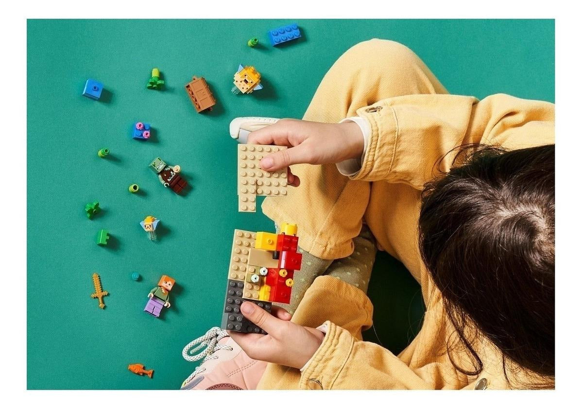 Set De Construcción Lego Minecraft The Coral Reef 92 Piezas En Caja