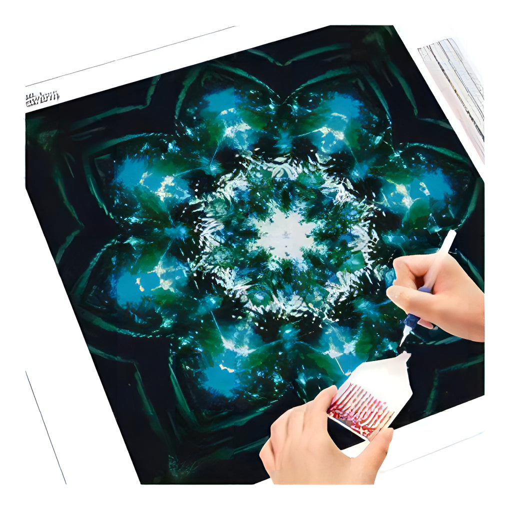 Lienzo Kit Pintura Con Diamantes Mandala 2 Grupo Educar