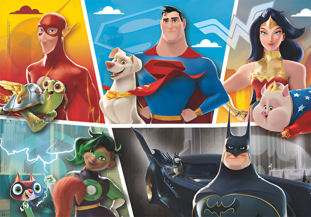Rompecabezas Supermascotas Batman Krypto Superman 104 Pz Clementoni Italia Mujer Maravilla Flash Wonder Woman