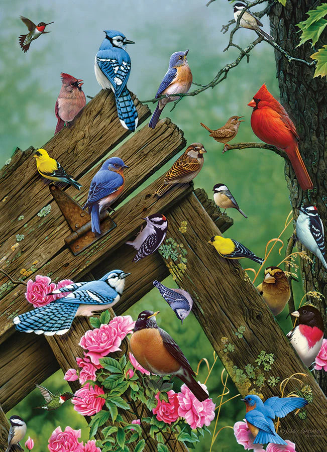 Rompecabezas Cobble Hill 1000 Piezas Aves Del Bosque Paisaje Cartón Vertical
