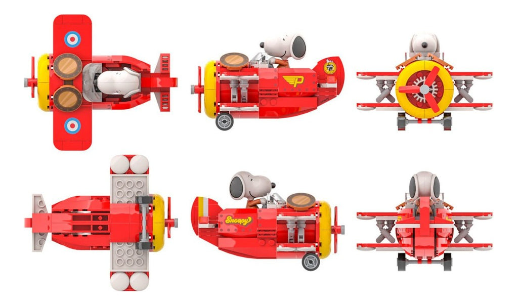 Juego Construcción Snoopy Pantasy Peanuts Biplane Cantidad De Piezas 180