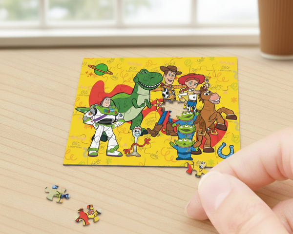 Rompecabezas Disney Toy Story 150 Piezas Miniatura Con Caballete Plástico Resistente No Necesita Pegamento