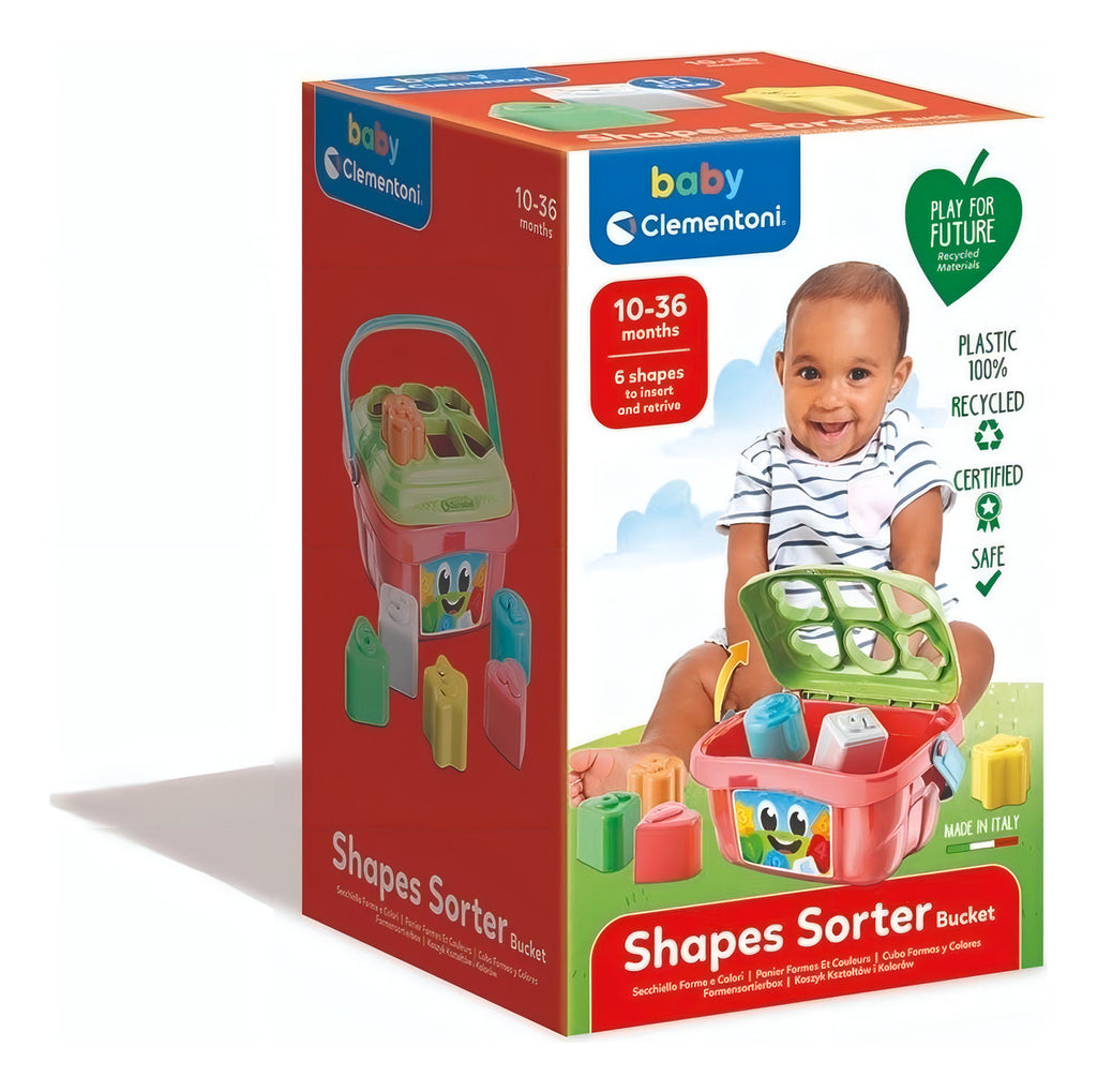 Juguete Clementoni Primera Infancia Cesta Cubos Para Niños Color Rojo