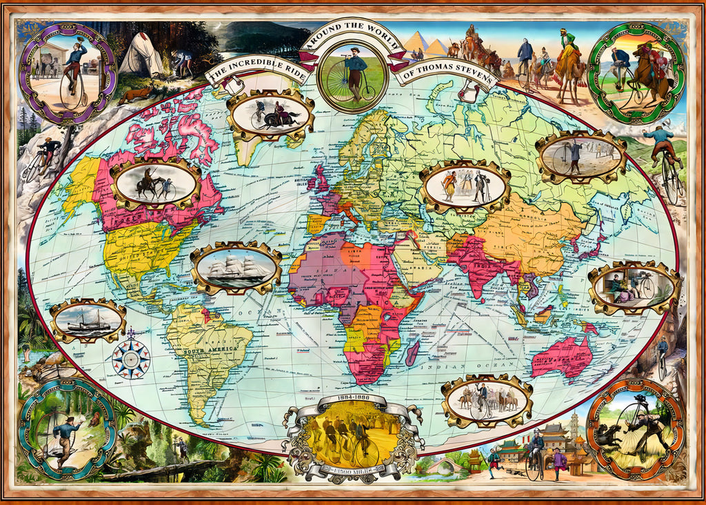 Rompecabezas Ravensburger 16995 Paseo En Bicicleta Mundo 1000p