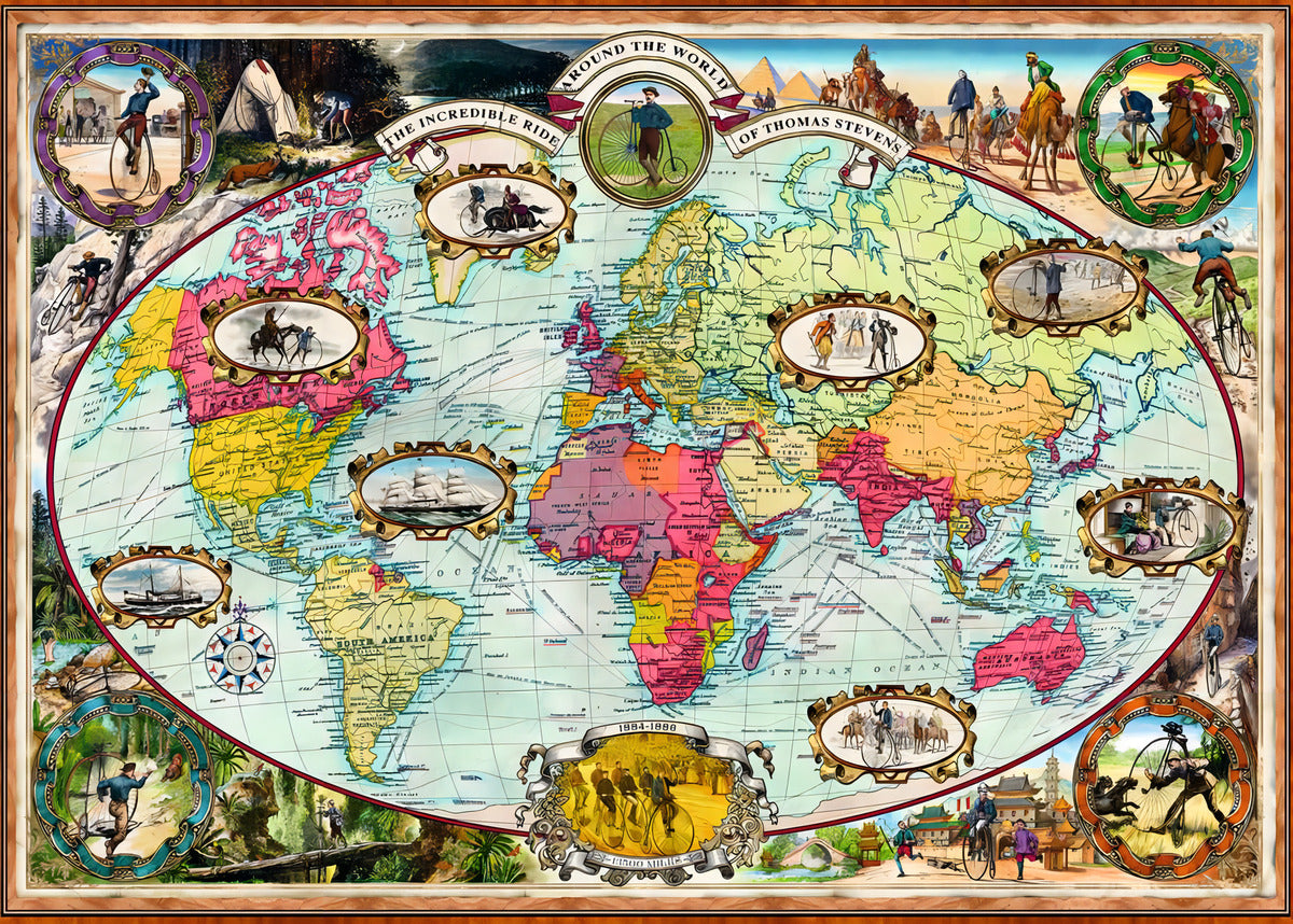 Rompecabezas Ravensburger 16995 Paseo En Bicicleta Mundo 1000p