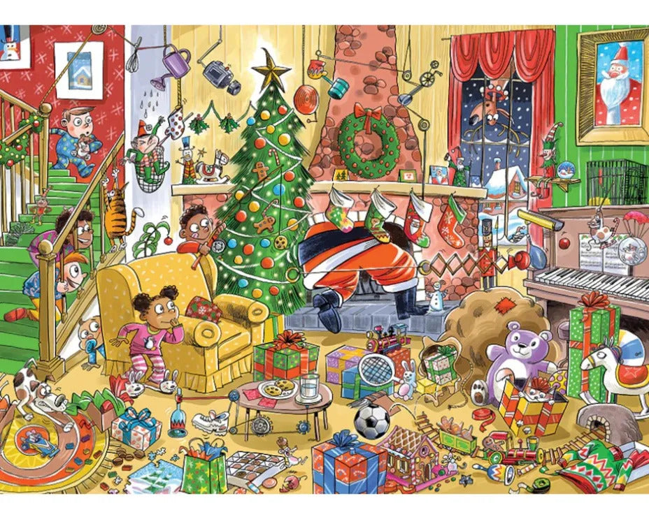 Cobble Hill Rompecabezas 1000 P Doodletown Atrapando A Santa