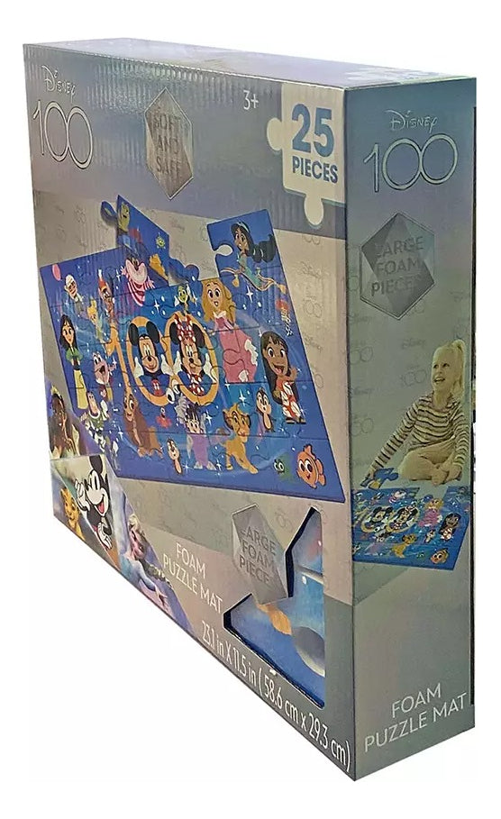 Disney 100th - Tapete De Foam Rompecabezas De 25 Pzs