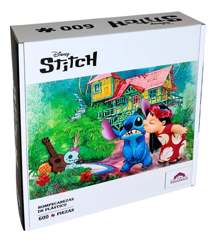 Rompecabezas Lilo Y Stitch 600 Piezas De Plástico