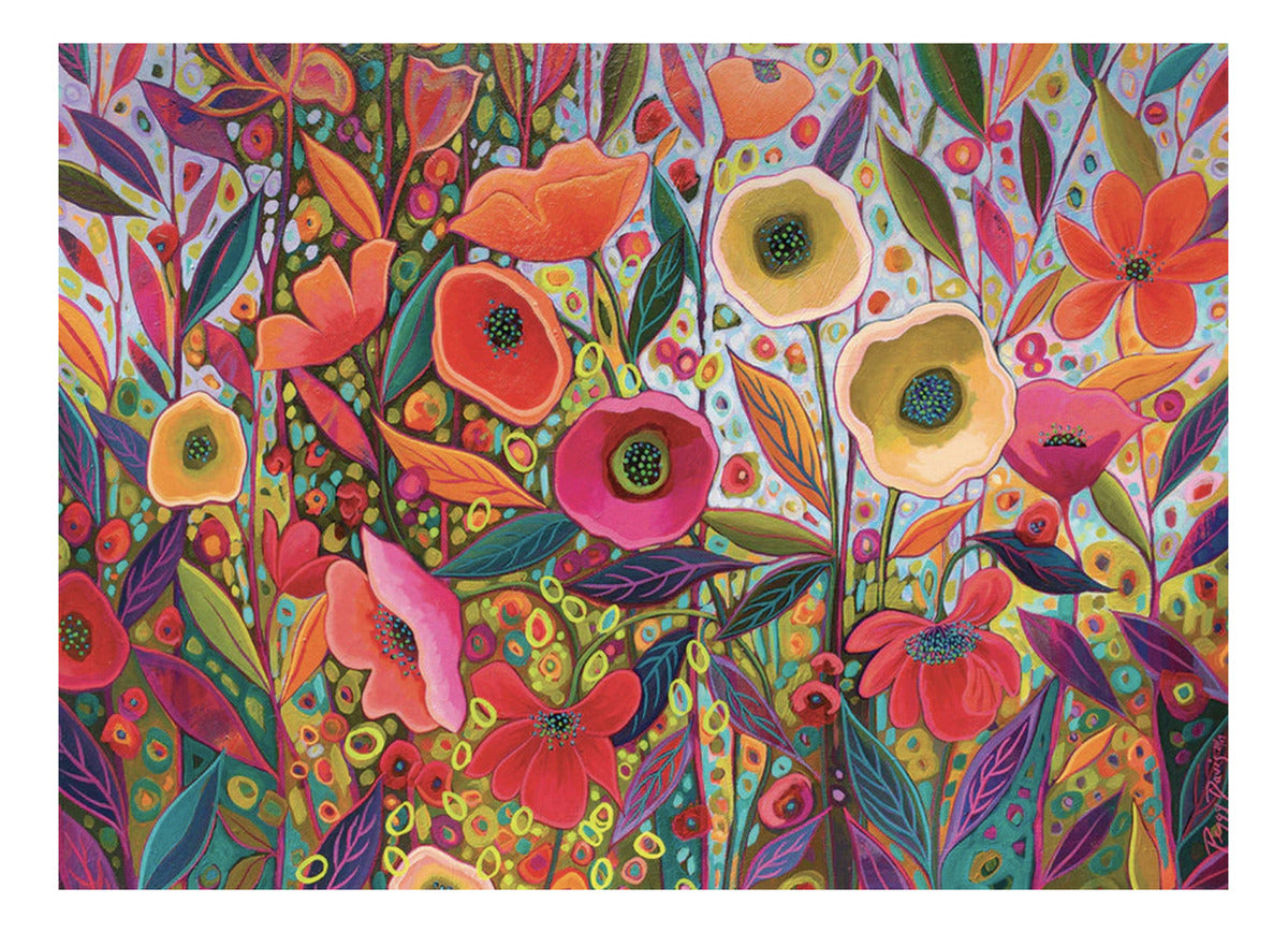 Rompecabezas 1000 Piezas Cobble Hill Extravaganza De Flores Y Colores