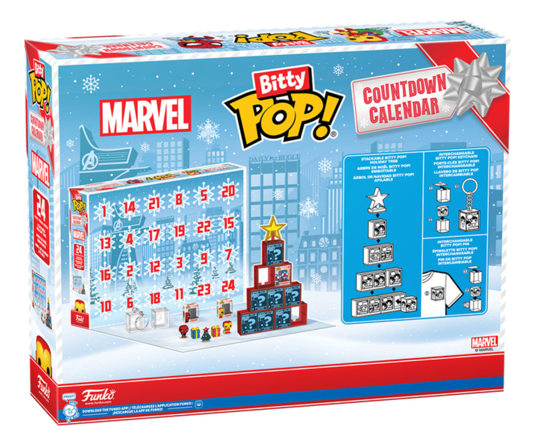Calendario De Adviento Navideño De Funko Bitty Pop Marvel Personaje