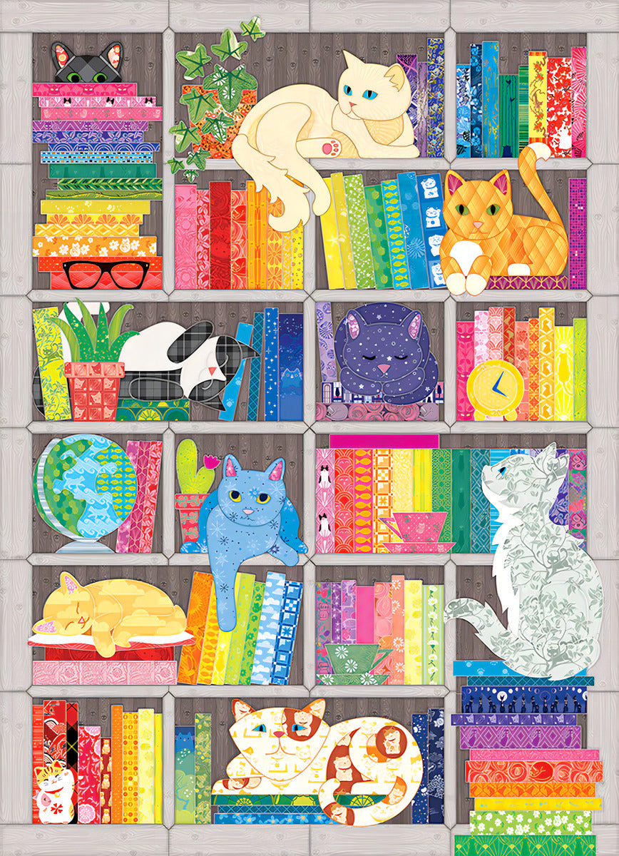 Rompecabezas 1000 Piezas Arte Gatos Arcoiris Cobble Hill 50x68cm