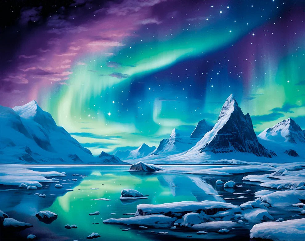 Kit Pintura Arte Diamante Aurora Boreal Educar Dm-75