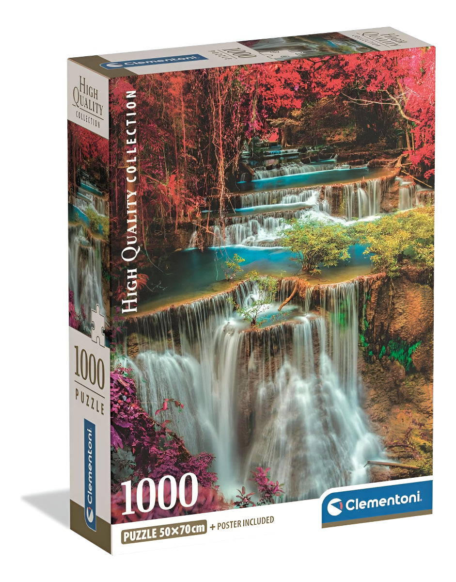 Rompecabezas Colourful Thai Falls Compact Clementoni 1000 Pz