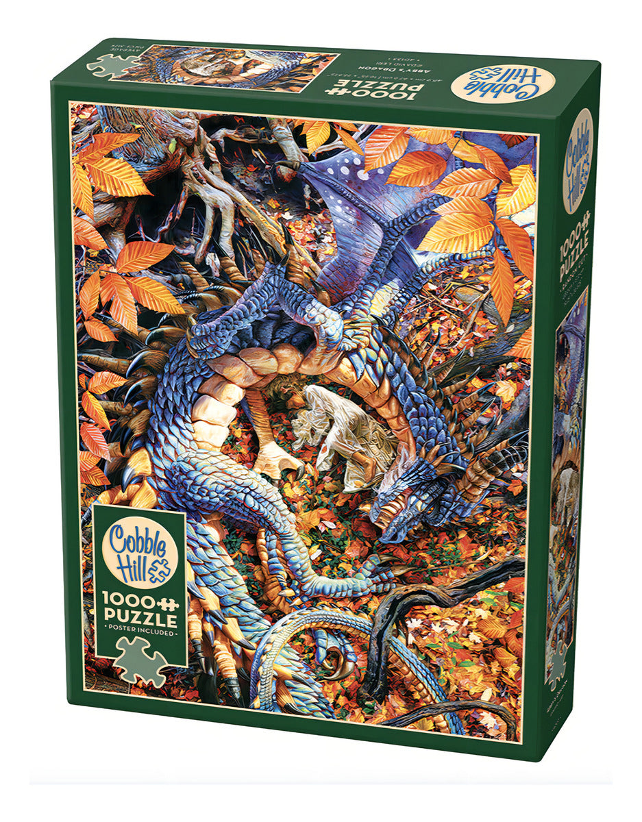 Rompecabezas Cobble Hill Dragón Azul Otoño 1000 Piezas Arte 50x68cm