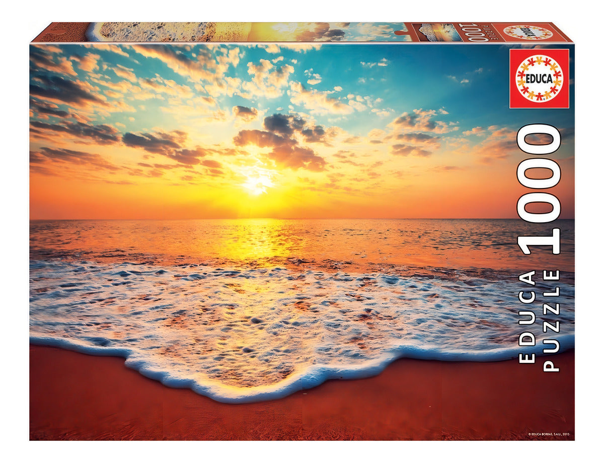 Rompecabezas Puzzle Educa 1000 Piezas Atardecer En La Playa 19024