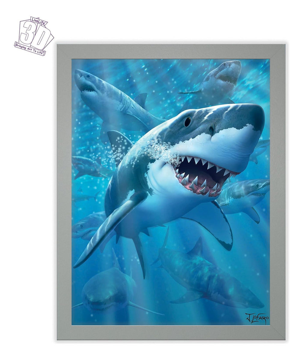 Deluexebase Póster 3d Live Life Great White Delight