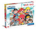 Rompecabezas Flash Superman Mujer Maravilla 104pz Clementoni