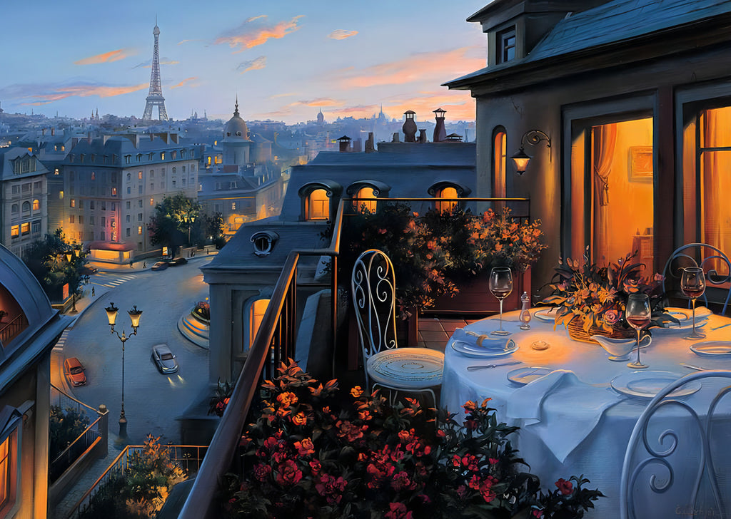 Rompecabezas Ravensburger Balcón Vista París 1000 Piezas 14+