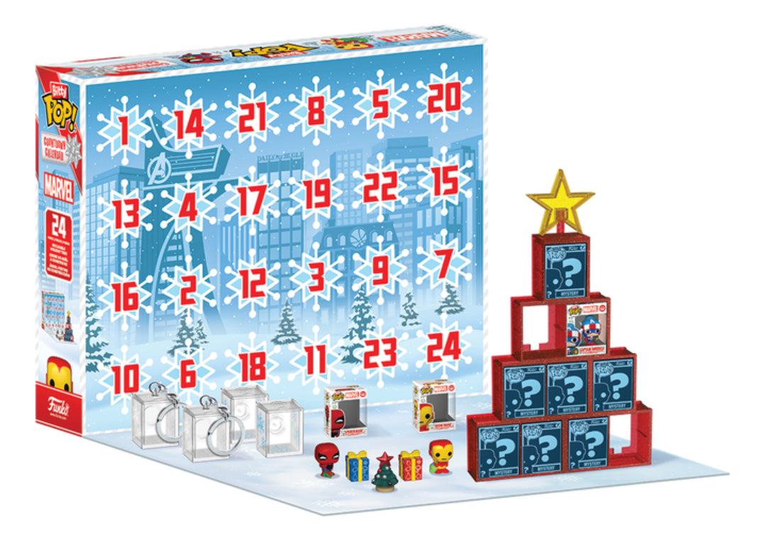Calendario De Adviento Navideño De Funko Bitty Pop Marvel Personaje
