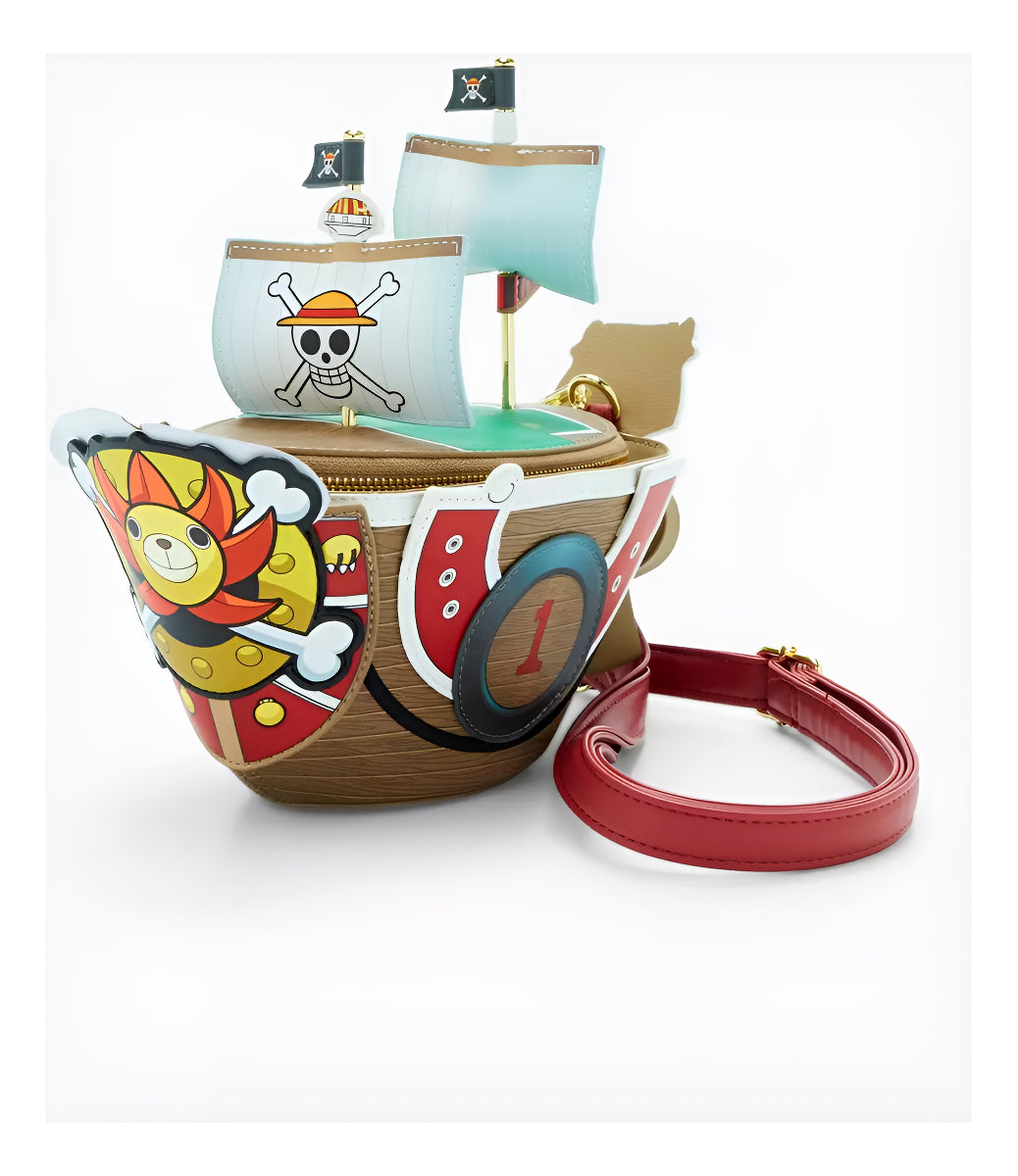 Bolsa Cruzada Barco Thousand Sunny De One Piece By Loungefly Color Marrón Diseño De La Tela Lisa