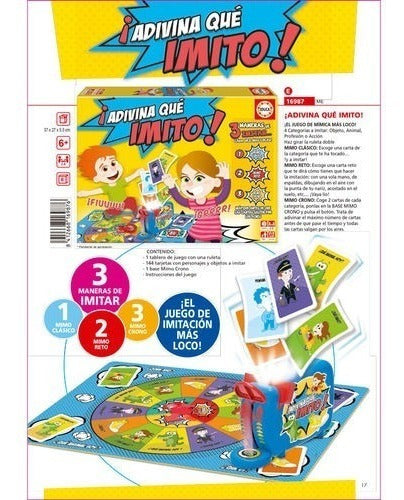 Juego De Mesa Educa Borras Adivina Que Imito Mímica Español