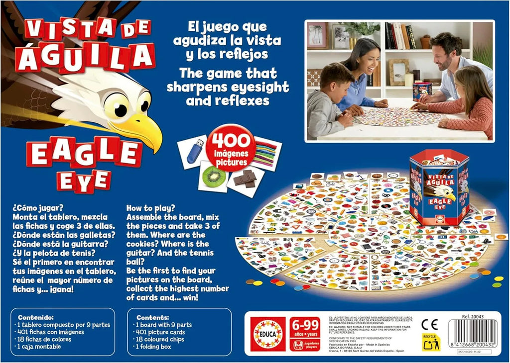 Juego De Mesa Vista De Aguila Educa 400 Imágenes