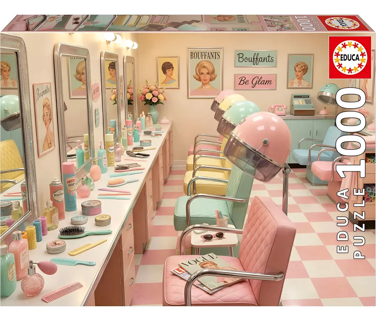 Rompecabezas Educa 1000 Piezas Salón Retro Glam