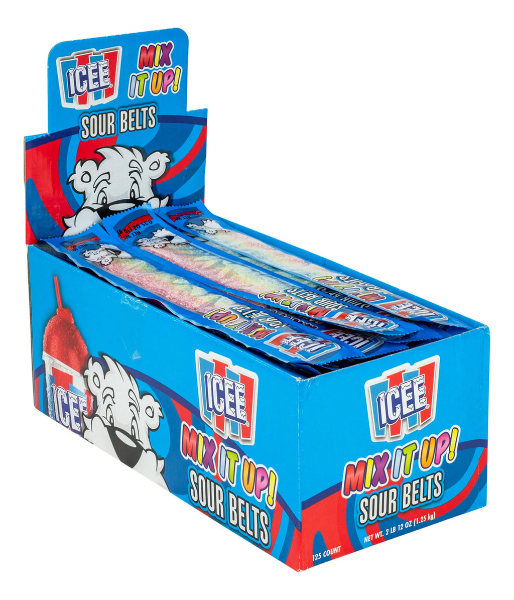 Dulces Icee Mix It Up Sour Belts Gomitas Ácidas 125 Piezas